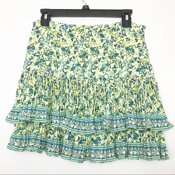 BCBGmaxazria Nima Pleated Floral sports mini ruffle skirt - Picture 8 of 11